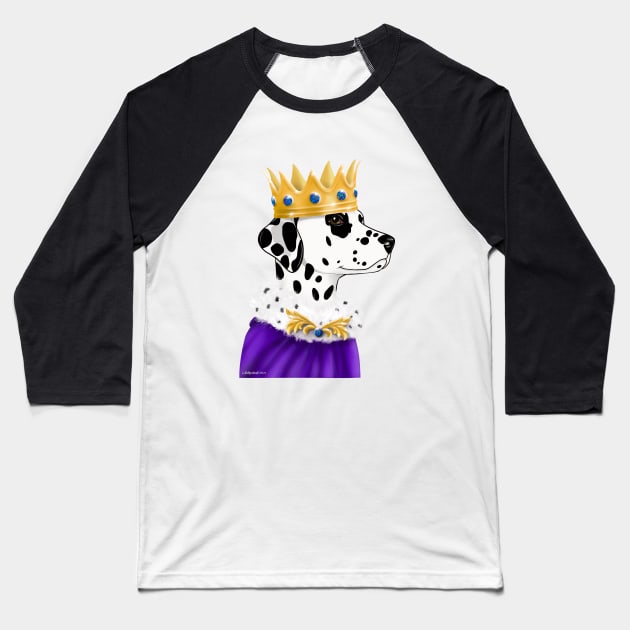 Dalmatian If the Crown Fits black spotted Baseball T-Shirt by FLCupcake